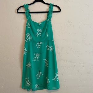 Lush Green Floral Dress NWT